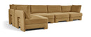 Hammond - Velvet Performance Fabric Upholstered 5 Piece L-Shaped Sectional