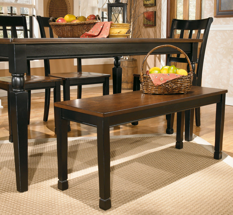 Owingsville - Black / Brown - Large Dining Room Bench