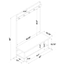 Alise - 5 Hook Coat Rack Hall Tree With Shoe Bench - Chestnut