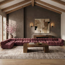 Orin - Velvet Performance Fabric Upholstered 8 Piece L-Shaped Sectional