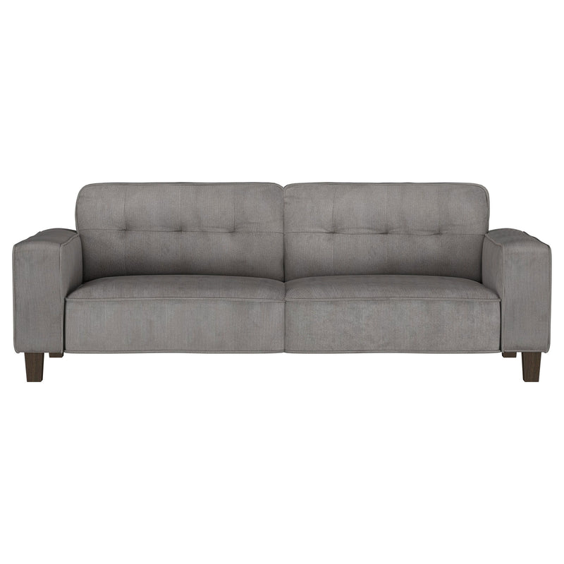 Deerhurst - Upholstered Track Arm Tufted Sofa - Charcoal