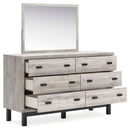 Vessalli - Dresser And Mirror - Gray