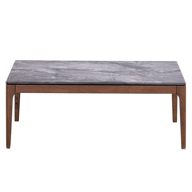 Bevis - Coffee Table - Engineered Stone Top & Walnut