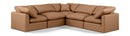 Indulge - Faux Leather 5 Piece Modular Corner Sectional