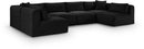 Shaggy - 6 Piece Modular U-Shaped Armless Sectional