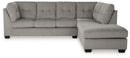 Lanelly - 2-Piece Sectional With Raf Corner Chaise - Alloy