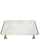 Boice II - Sofa Table - Faux Marble Top & Champagne