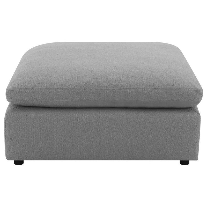 Raleigh - Boucle Upholstered Ottoman - Gray