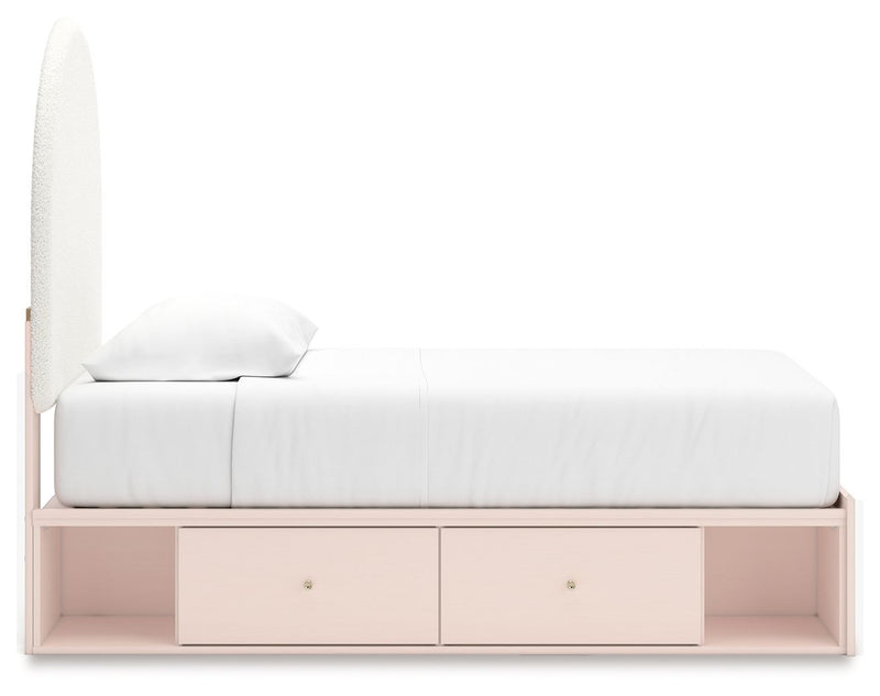 Wistenpine - Upholstered Panel Bed With Storage