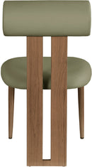 Dario - Faux Leather Dining Chair With Brown Frame (Set of 2)