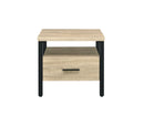 Yawan - Accent Table - Oak & Black