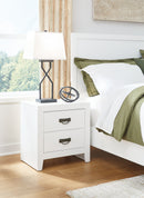 Binterglen - Two Drawer Night Stand - White