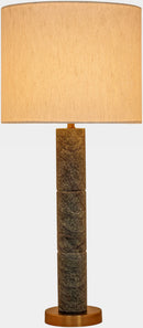 Opaline - Linen Textured Fabric And Brass Table Lamp