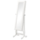 Batista - Cheval Mirror With Jewelry Storage - White