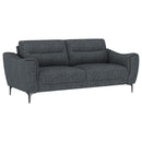 Nolan - 2 Piece Upholstered Sofa Set - Charcoal