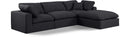 Comfy - 4 Piece Linen Fabric Modular Sectional With Chaise