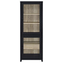 Denison - 67" 2-Door Media Tower Storage Cabinet - Black