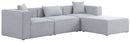 Cube - Linen 4 Piece Modular Sectional With Chaise