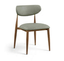 Ronda - Vegan Leather Upholstered Dining Side Chair - Walnut Legs