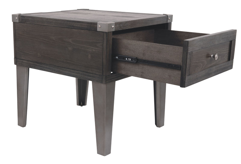 Todoe - Dark Gray - Rectangular End Table