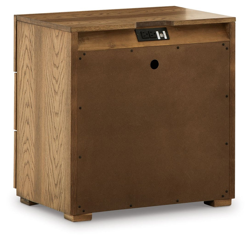 Dakmore - Brown - Three Drawer Night Stand