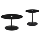 Ganso - Round Glass Top Coffee And End Table Set