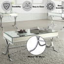 Yuri - Coffee Table - Mirrored & Chrome
