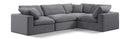 Comfy - 4 Piece Velvet Modular Sectional