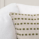 Katia - 20" x 20" Pillow - Natural / Olive Green