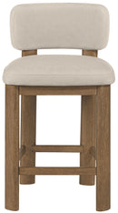Paloma - Faux Leather Upholstered Counter Stool (Set of 2) - Brown Frame