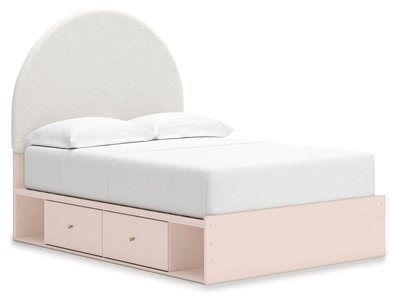 Wistenpine - Upholstered Panel Bed With Storage