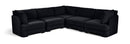 Hammond - Velvet Performance Fabric Upholstered 5 Piece Corner Sectional