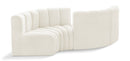Arc - Velvet 4 Piece Curved Modular Sofa