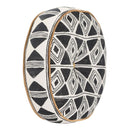 Nubia - 18" Round Pillow - Black / White