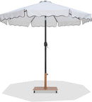 Amalfi - Aluminum Patio Umbrella - Light Brown Base / Black Pole
