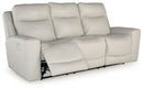 Mindanao - 3 Pc. - Power Reclining Sofa, Power Reclining Loveseat With Console, Power Recliner - Coconut