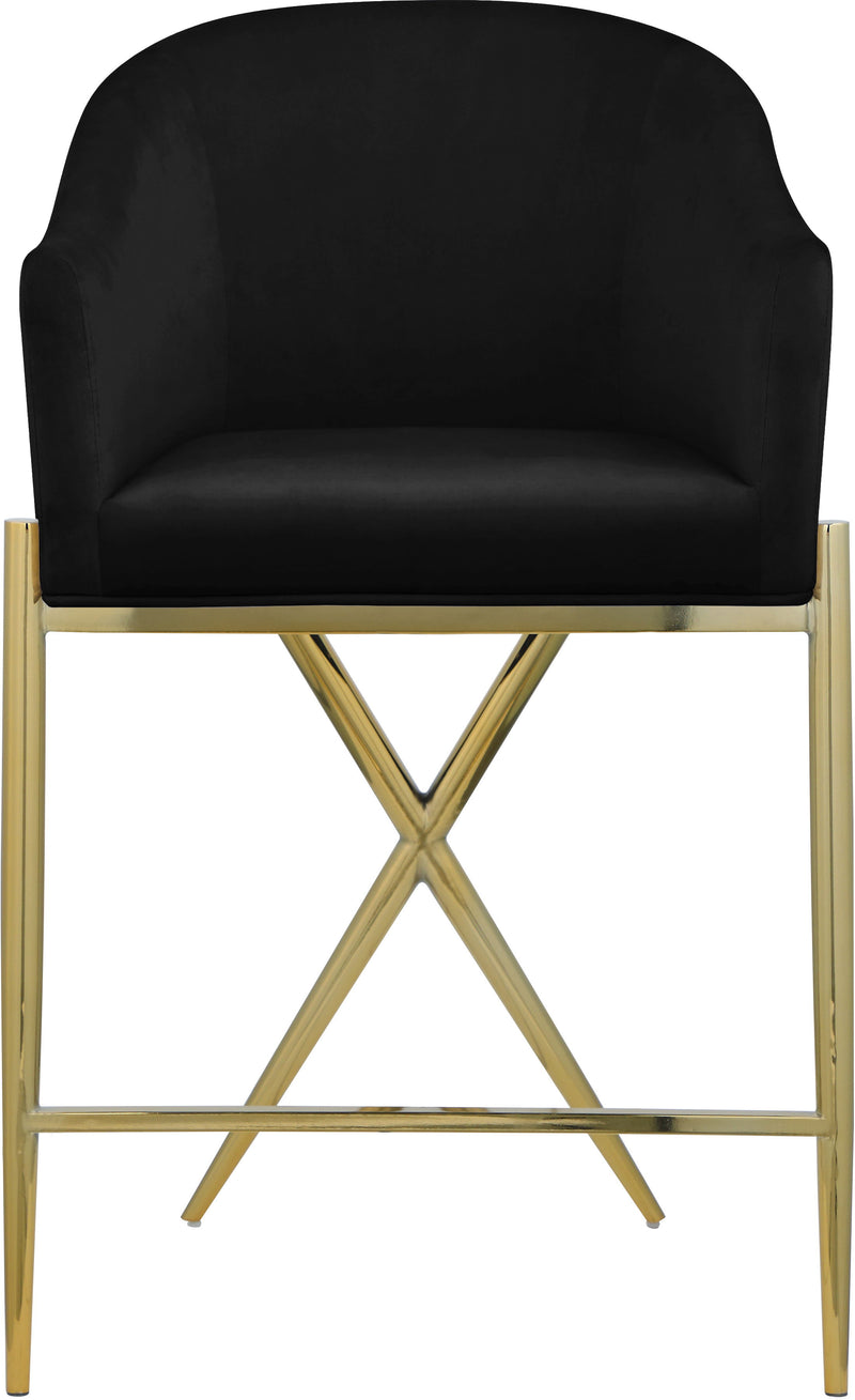 Xavier - Counter Stool with Gold Legs