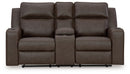 Lavenhorne - Dbl Rec Loveseat W/Console - Granite