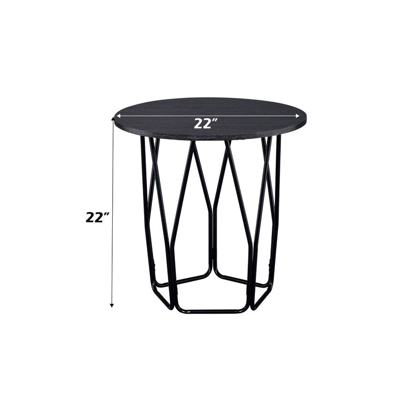 Sytira - End Table - Espresso & Black