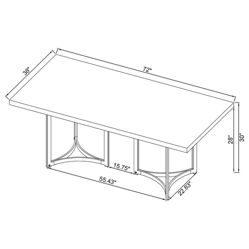 Sterling - Rectangular Dining Table - Gray