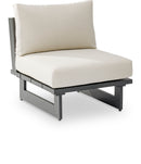 Maldives - Water Resistant Outdoor Patio Armless Chair With Gray Frame