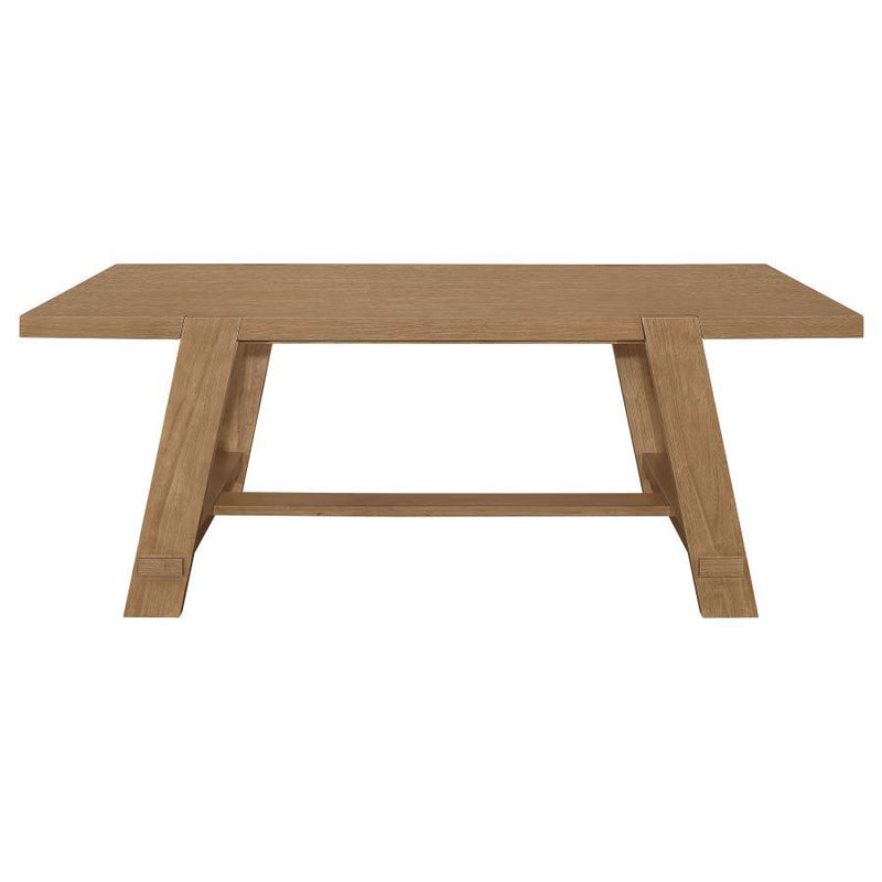 Sharon - Rectangular Wood Trestle Dining Table - Brown