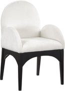Waldorf - Chenille Dining Arm Chair With Black Legs