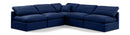 Indulge - Velvet 5 Piece Modular Corner Armless Sectional