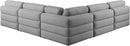 Beckham - 5 Piece Modular Corner Armless Sectional