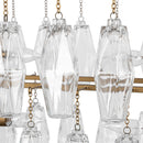 Tressia - Glass Round Chandelier - Brass