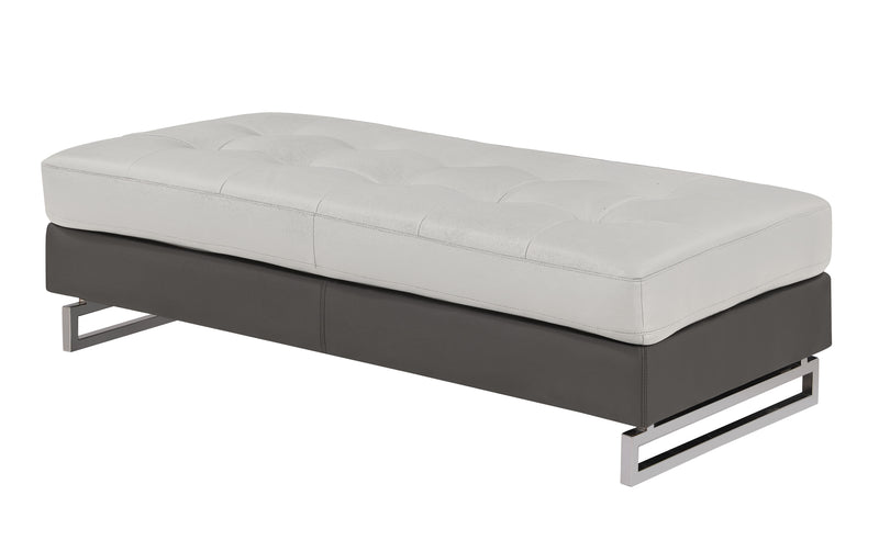 8136 - Two-Tone Ottoman - Beige