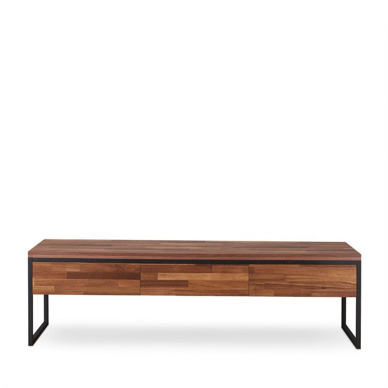 Sara - TV Stand - Walnut & Sandy Black