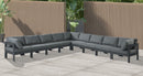 Nizuc - Outdoor Patio 9 Piece Modular Sectional With Gray Frame