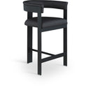 Romeo - Faux Leather Counter Stool With Black Base (Set of 2)